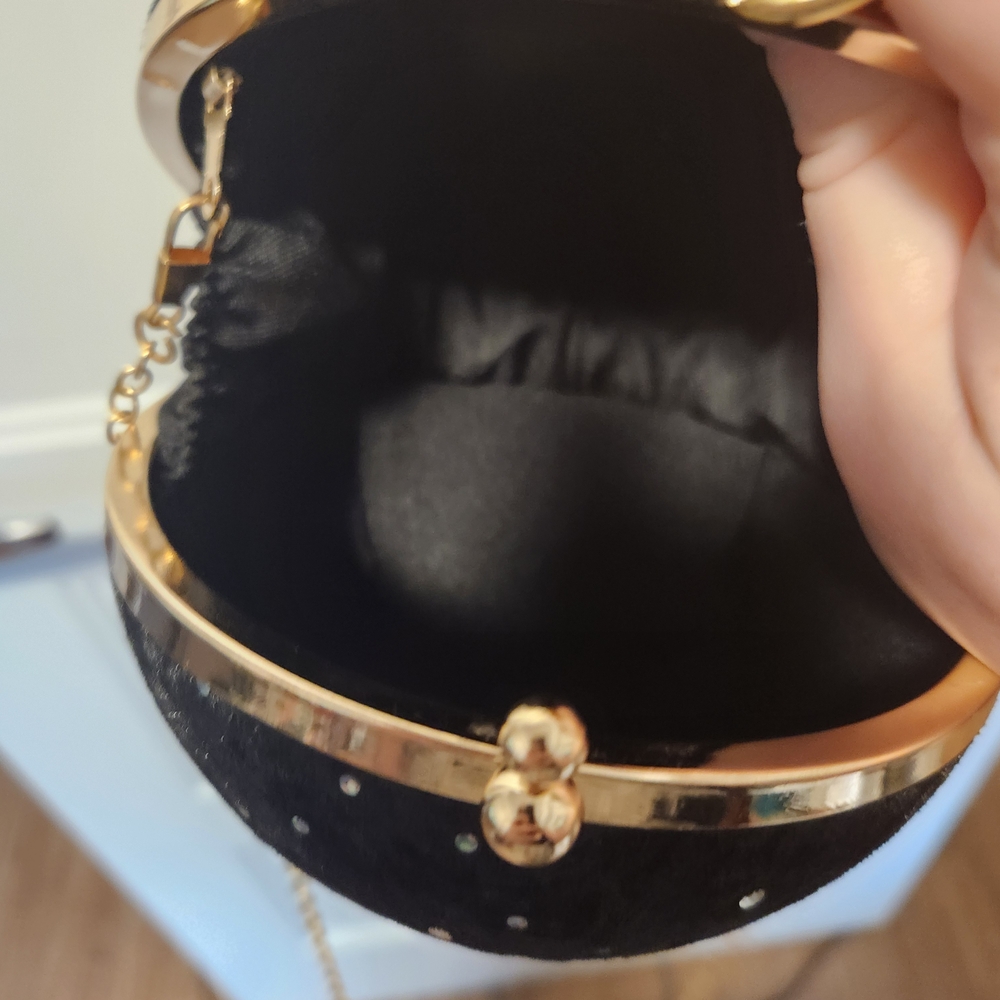 SHEIN Black and Gold Mini Bag with Sparkle Accents - Picture 8 of 8